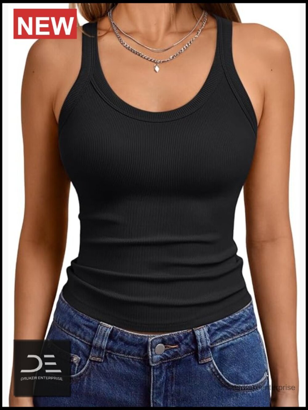 Women's Ribbed Tank Top Crop Camisole Summer Sleeveless Basic Going Out
